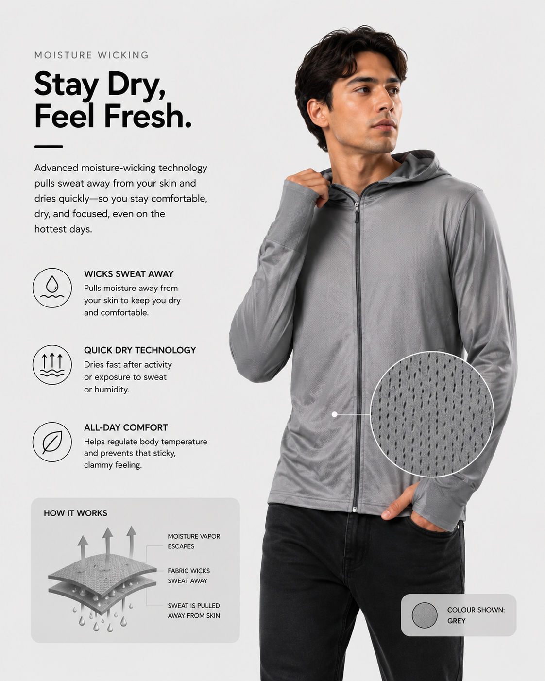Eclipse Shade - Men's sun-protection jacket